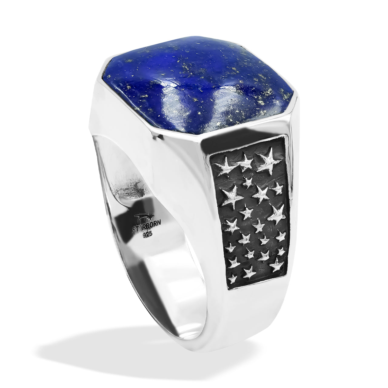 Lapis Lazuli Octagon Shaped Ring