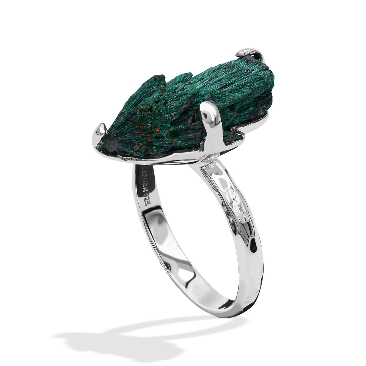 Gorgeous Malachite Prong Set Ring