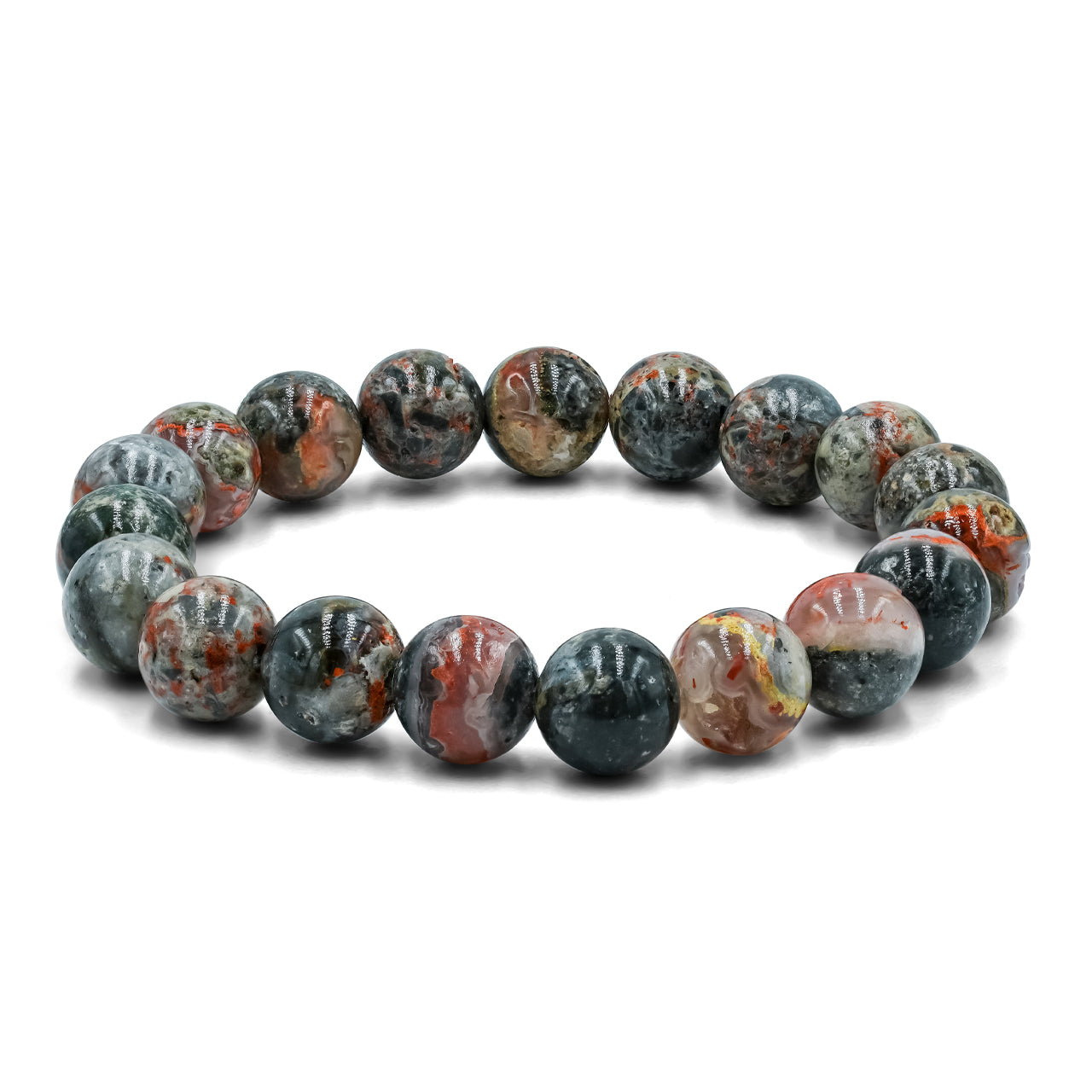 10 mm Magma Chalcedony Beaded  Bracelet