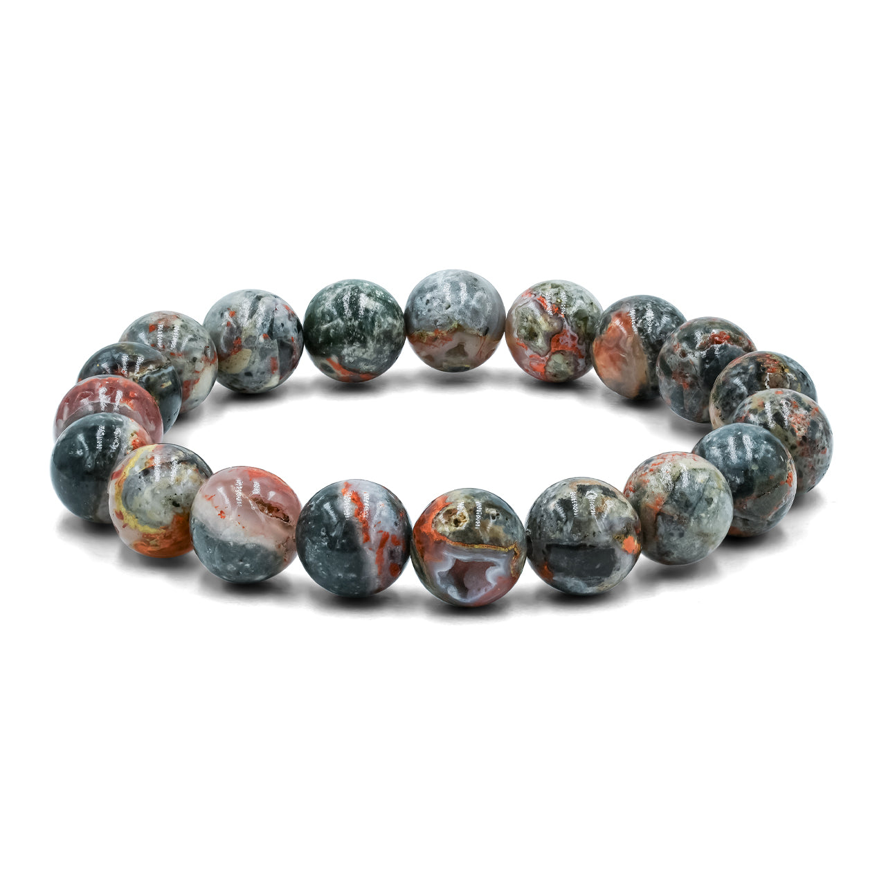 10 mm Magma Chalcedony Beaded  Bracelet