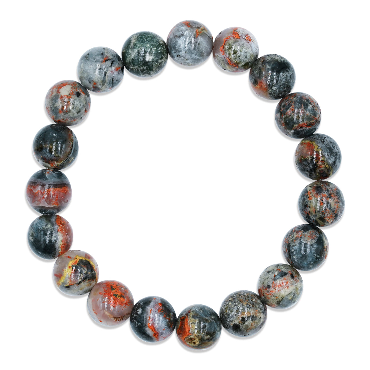 10 mm Magma Chalcedony Beaded  Bracelet