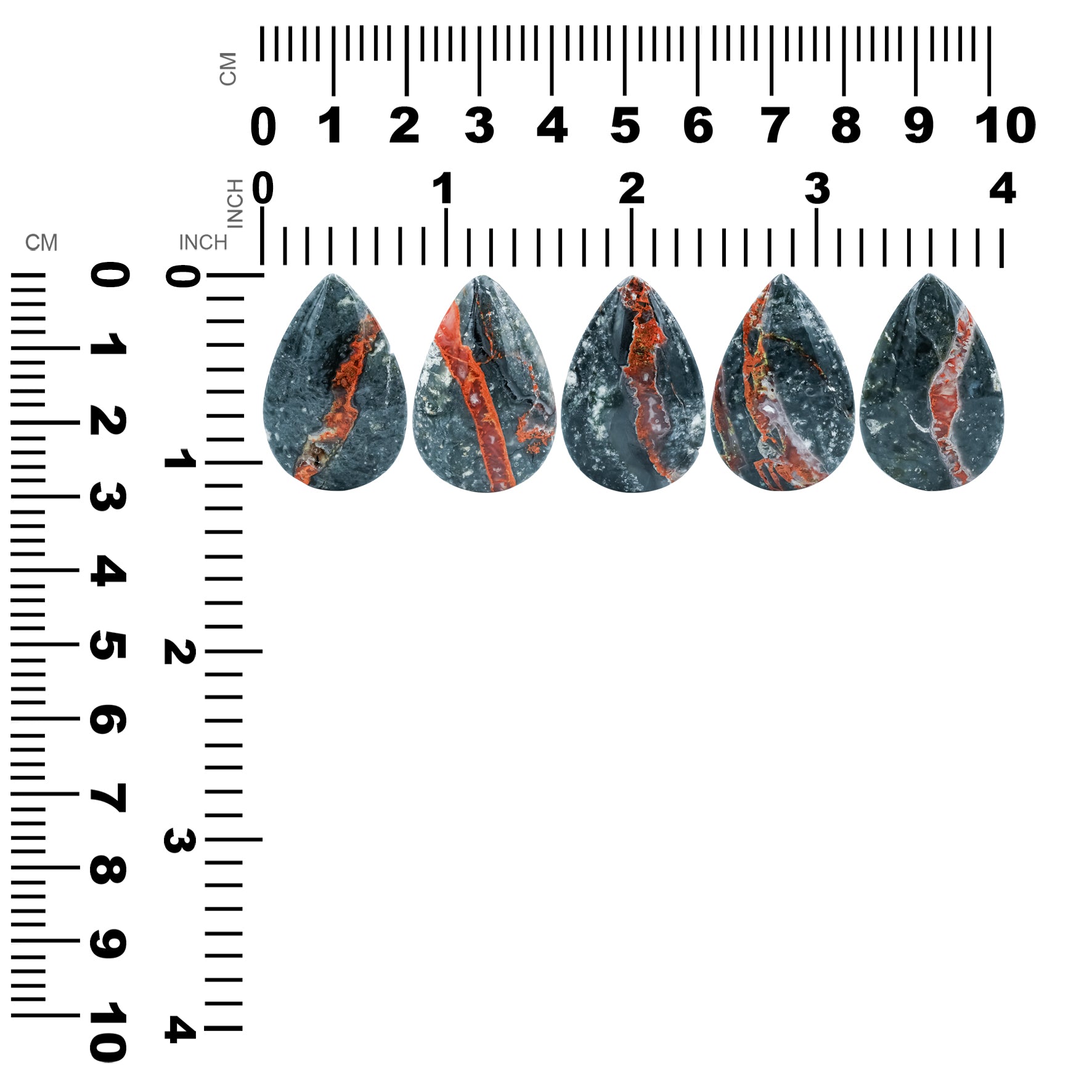 Magma Chalcedony Pear Shaped 20x30mm