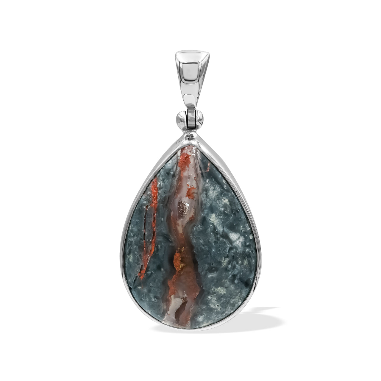 Pear Shaped Magma Chalcedony Pendant