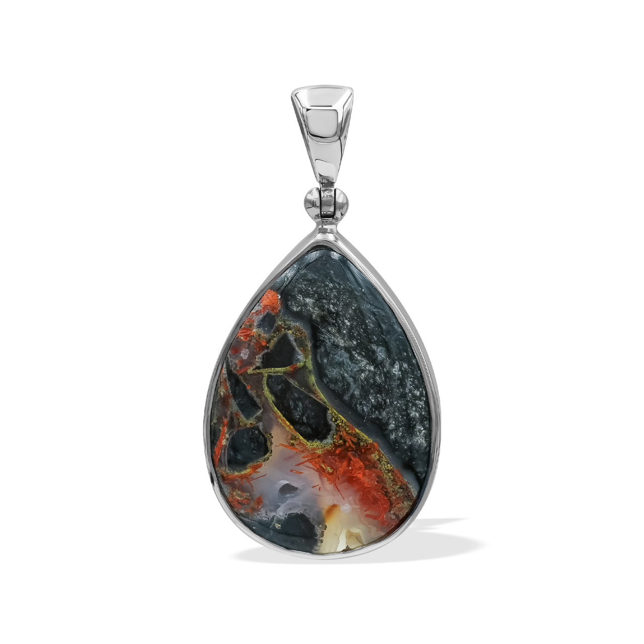 Pear Shaped Magma Chalcedony Pendant