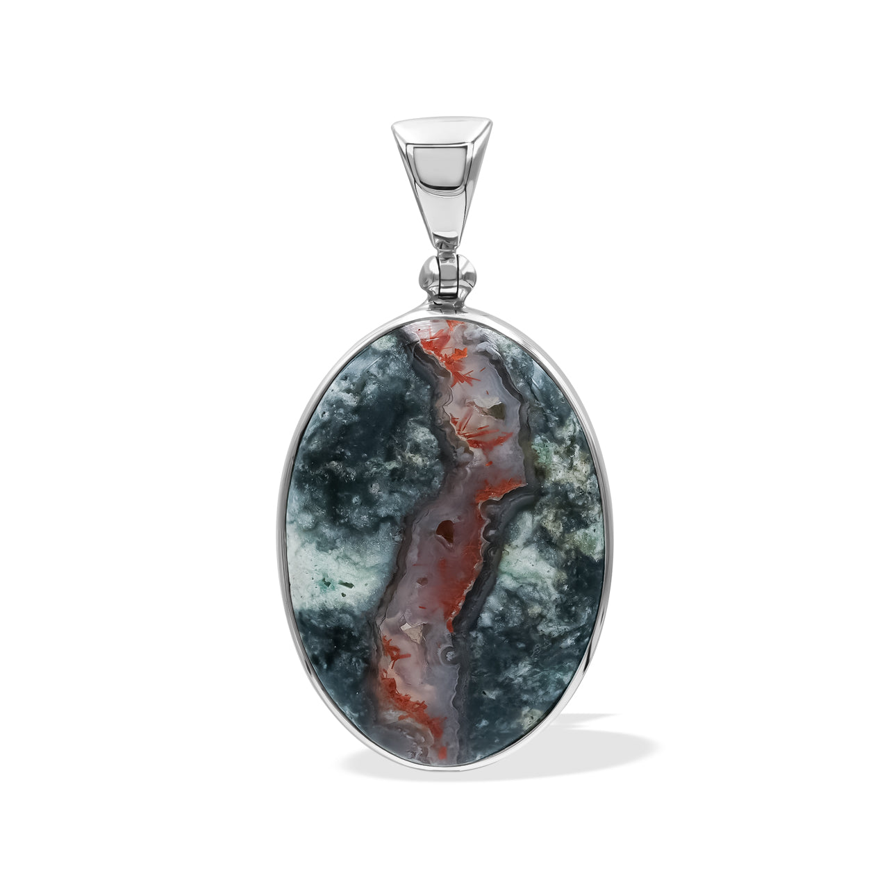 Oval Magma Chalcedony Pendant