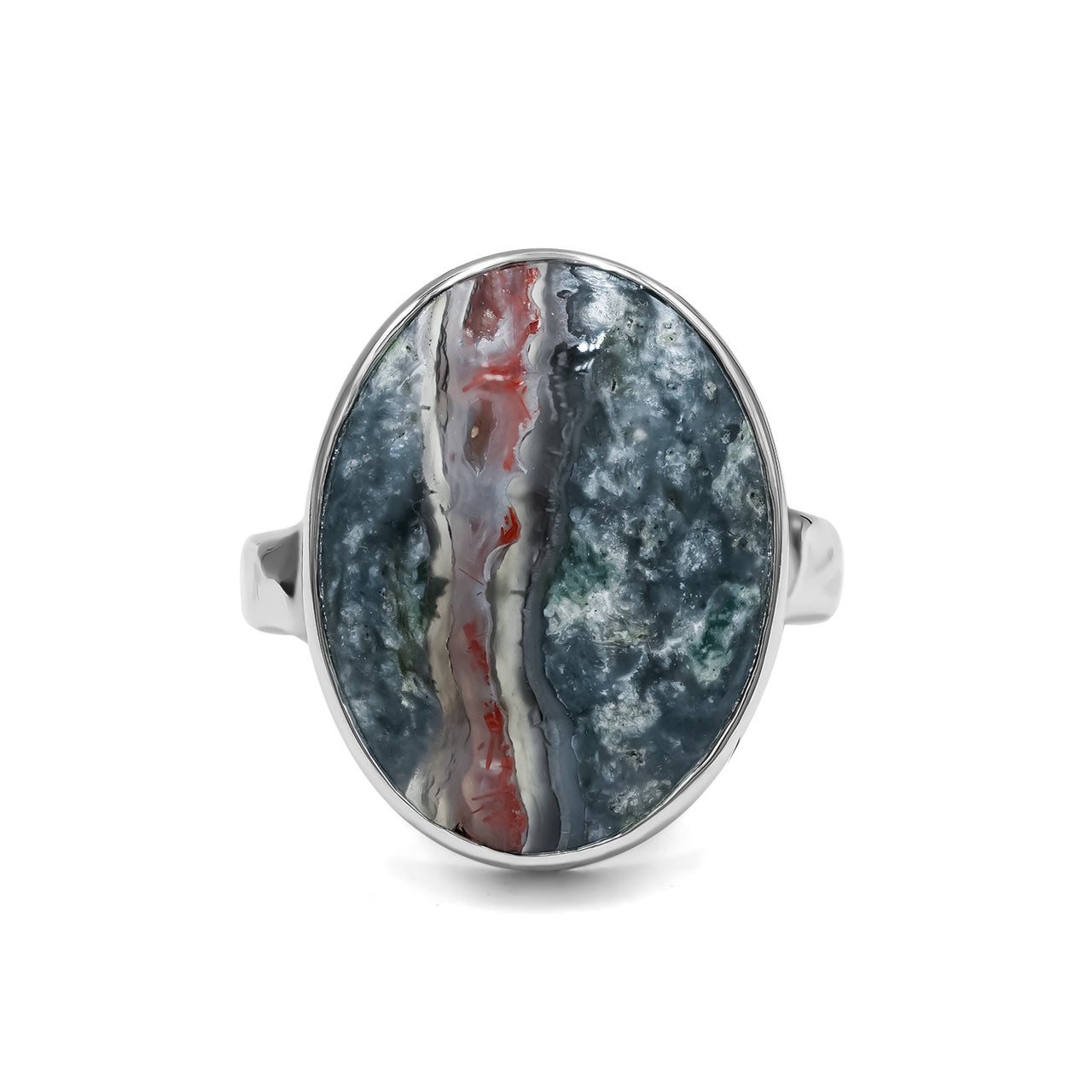 Magma Chalcedony Ring in Fine Sterling Silver