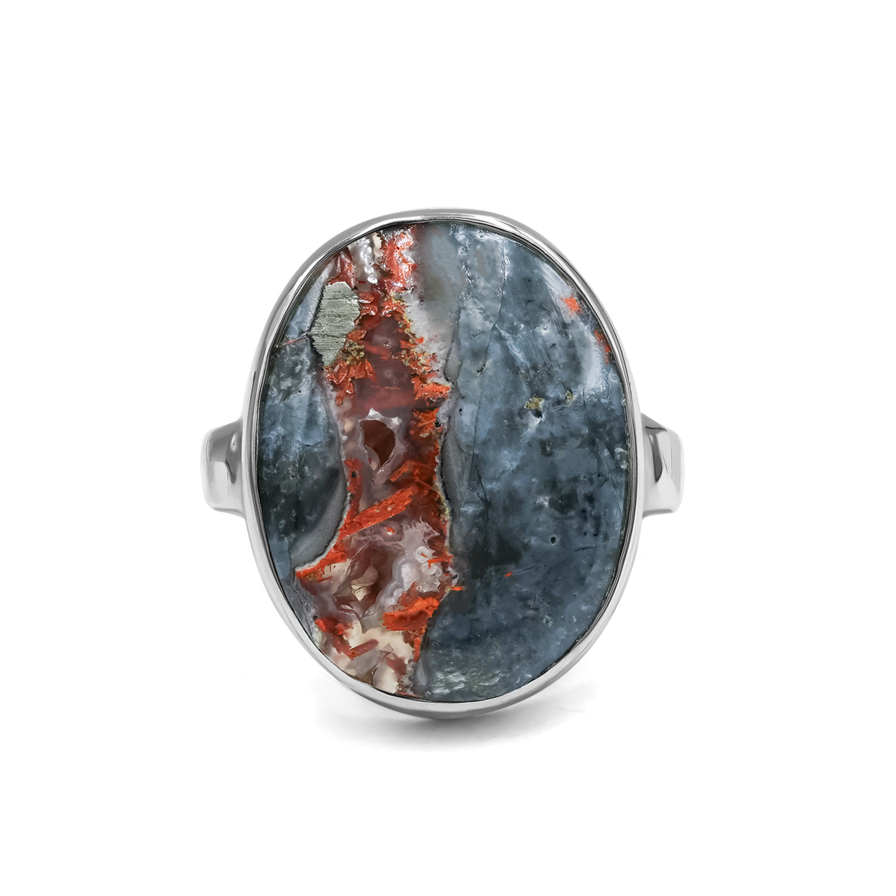 Magma Chalcedony Ring in Fine Sterling Silver