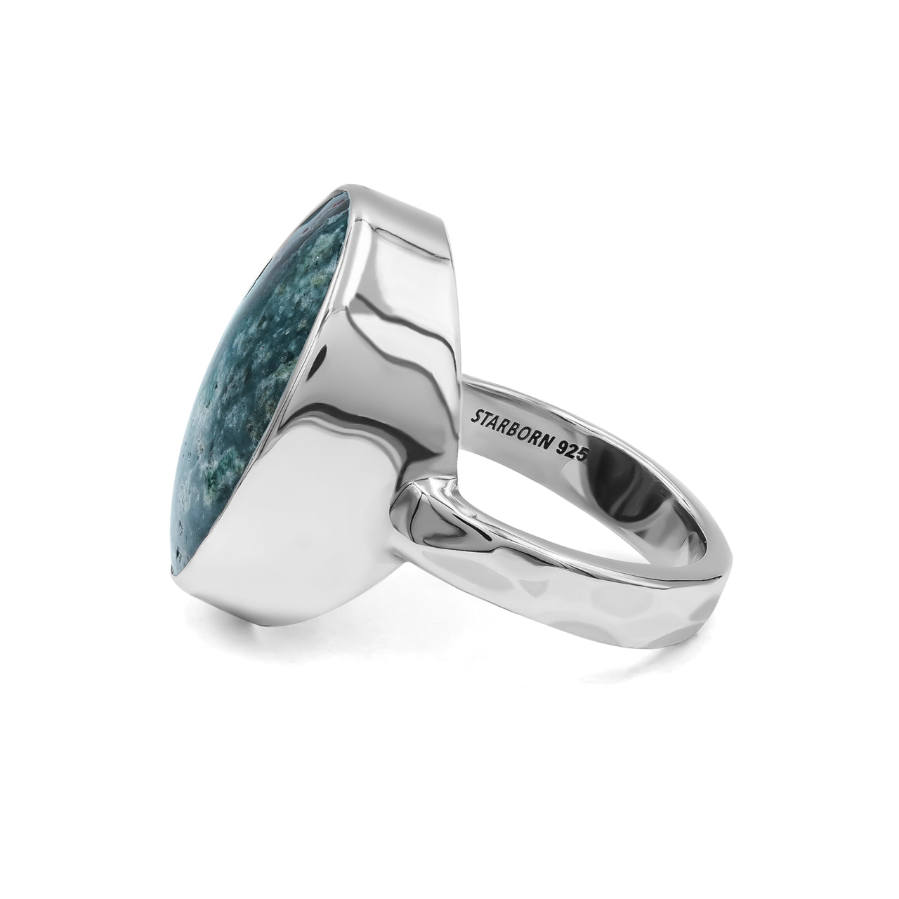 Magma Chalcedony Ring in Fine Sterling Silver