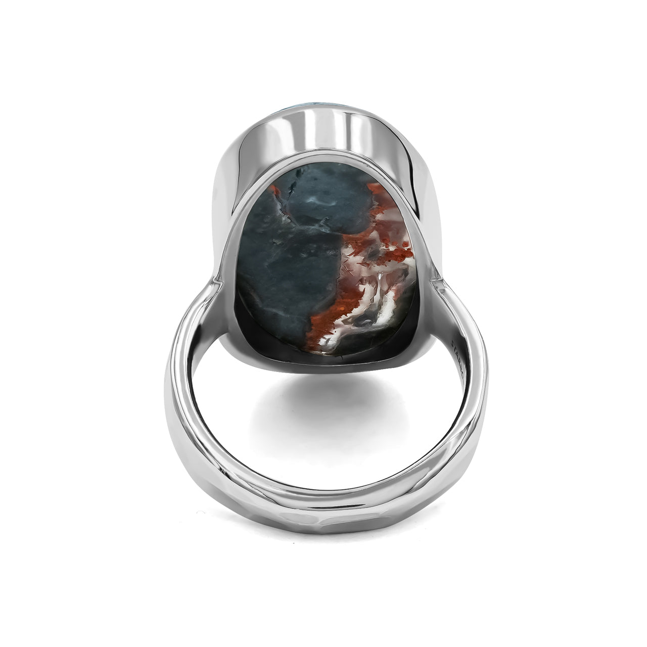 Oval Shaped Magma Chalcedony Ring