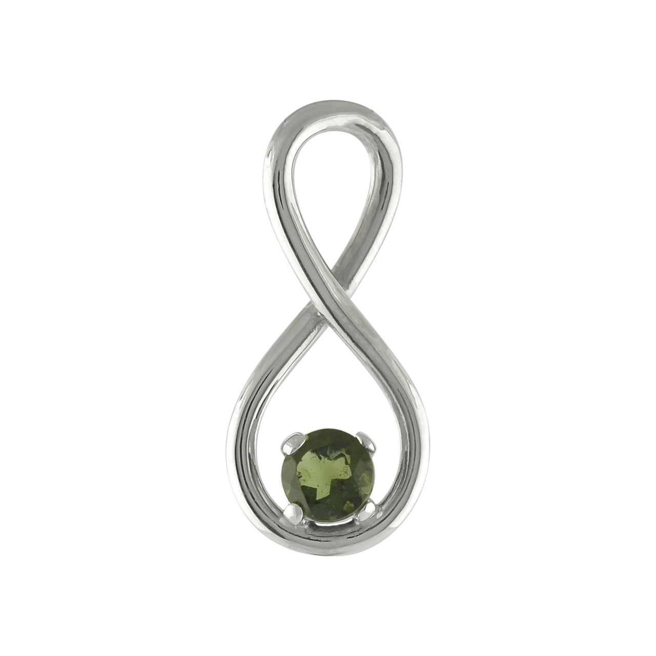 Moldavite Infinity Pendant