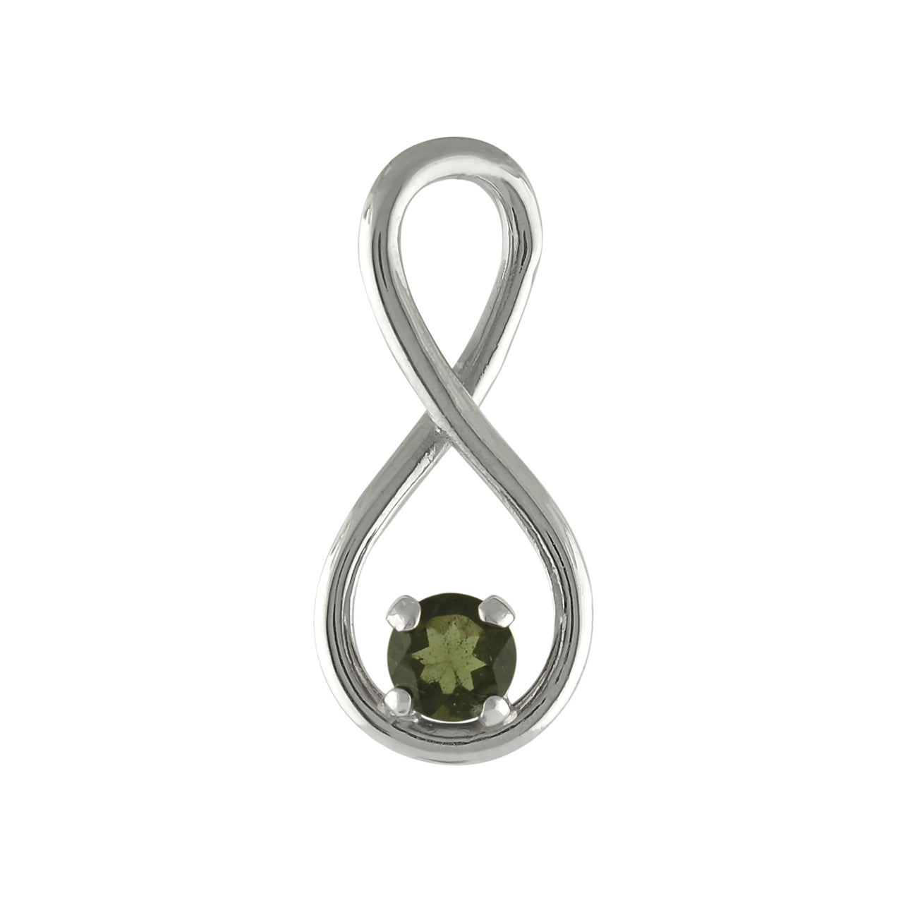 Moldavite Infinity Pendant