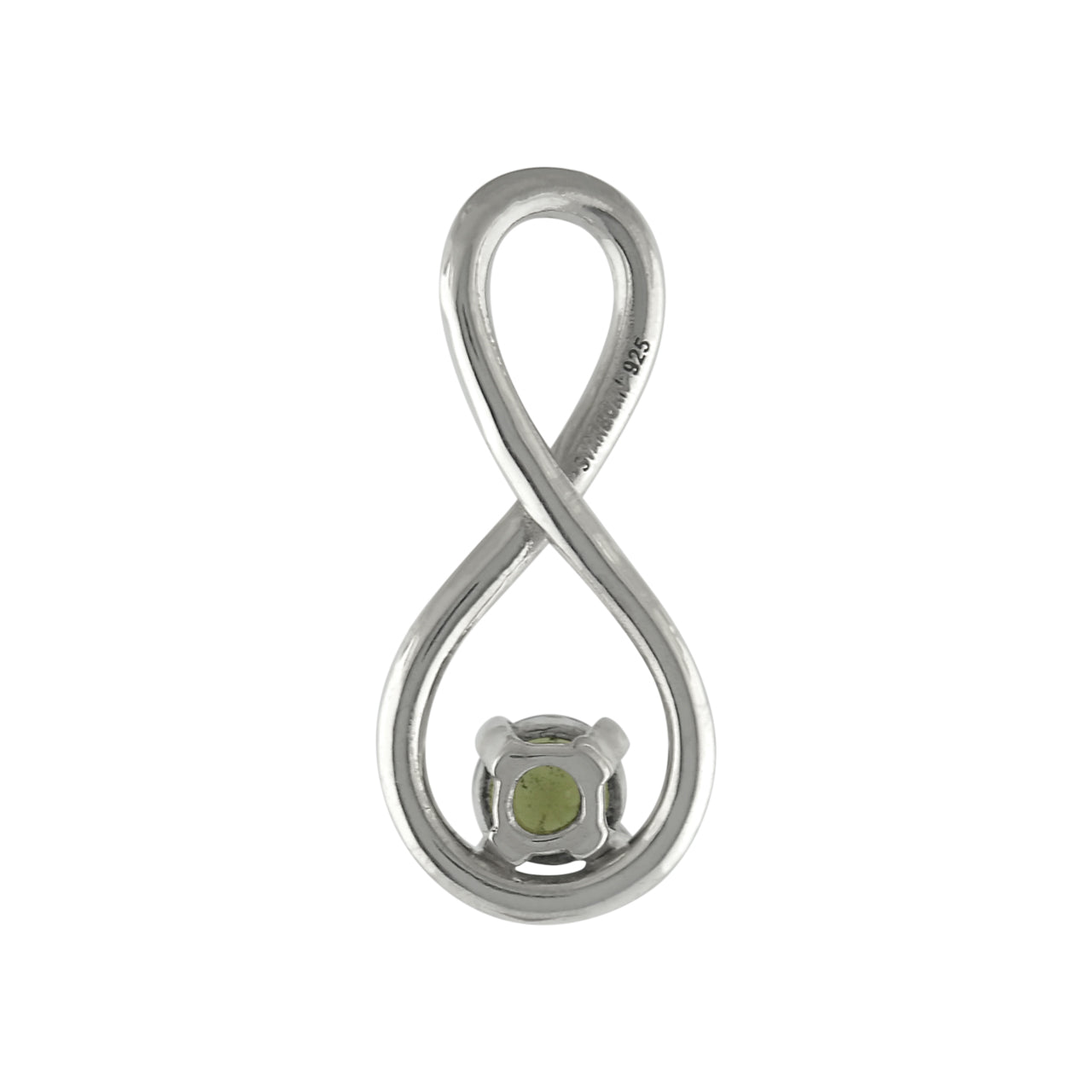 Moldavite Infinity Pendant