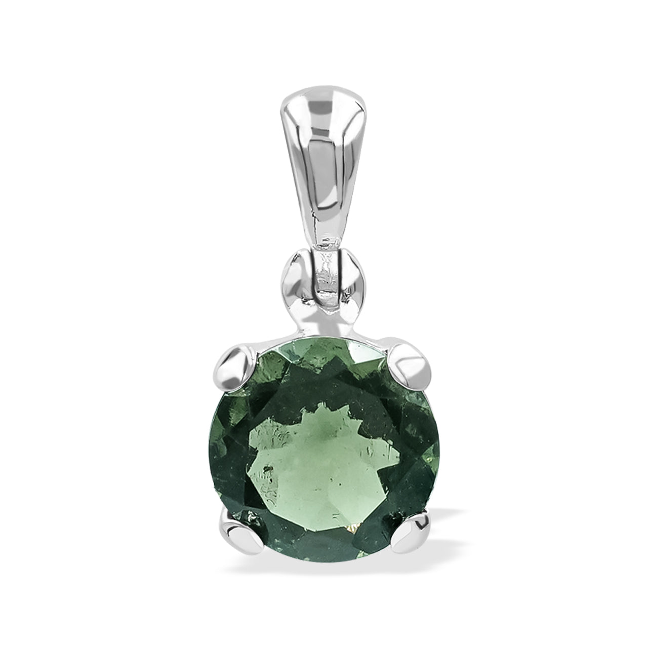 Round-Shaped Moldavite Pendant