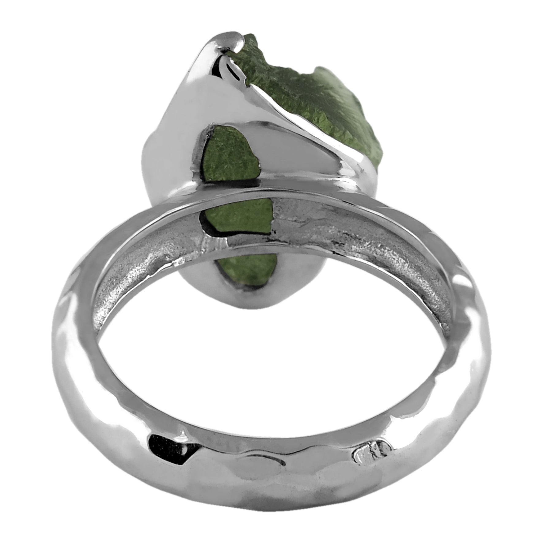 Moldavite Prong Set Ring