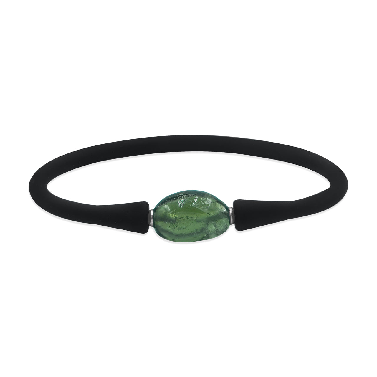 Moldavite Black Silicone Bracelet