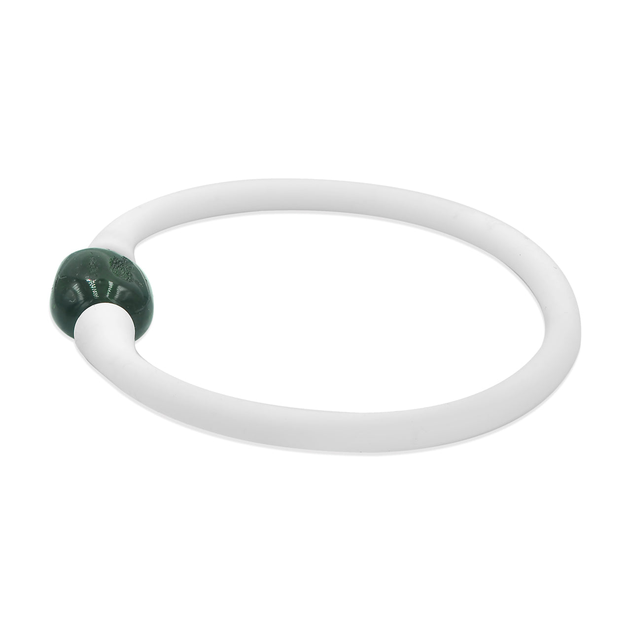 Moldavite White Silicone Bracelet