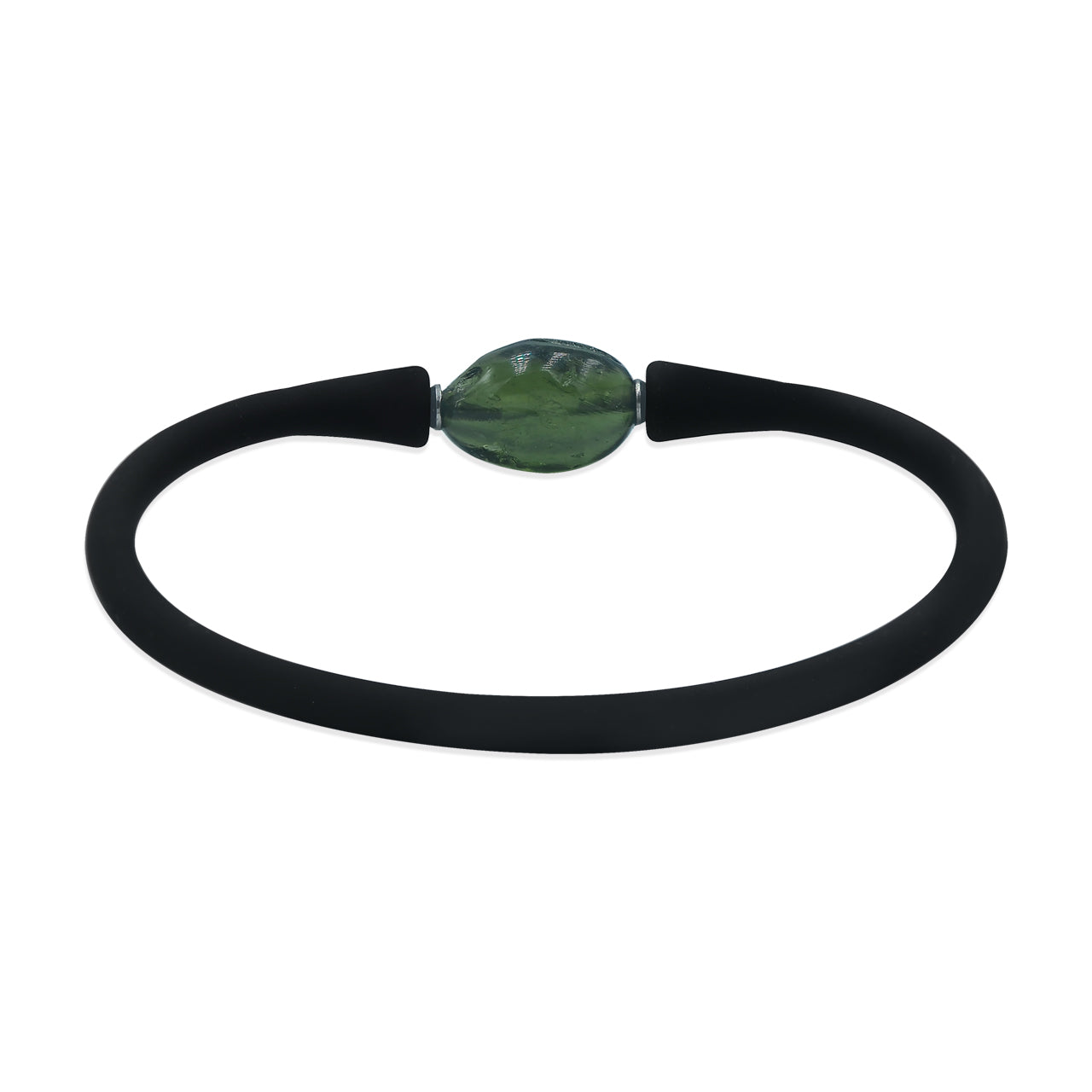 Moldavite Black Silicone Bracelet