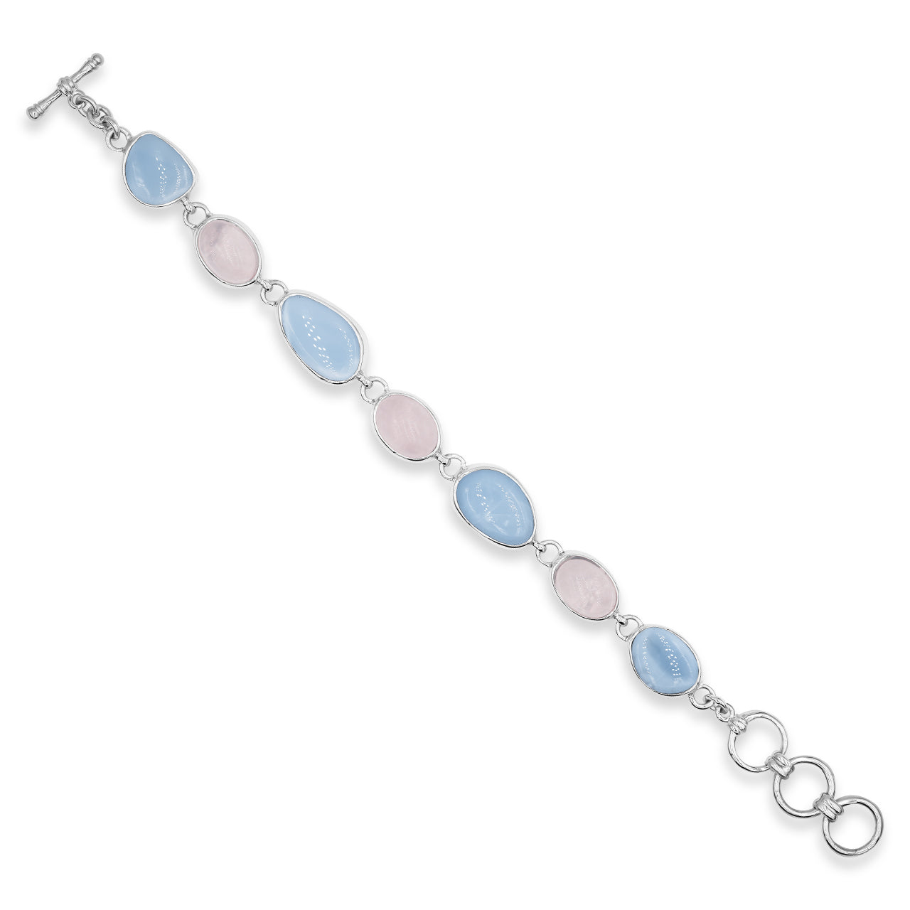 Blue Opal &amp; Rose Quartz Bracelet