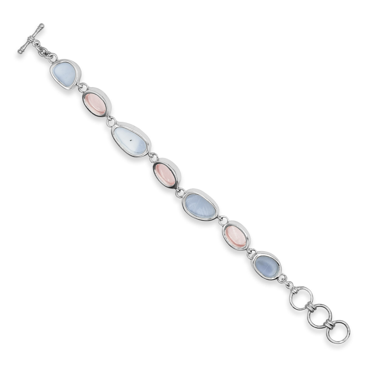 Blue Opal &amp; Rose Quartz Bracelet