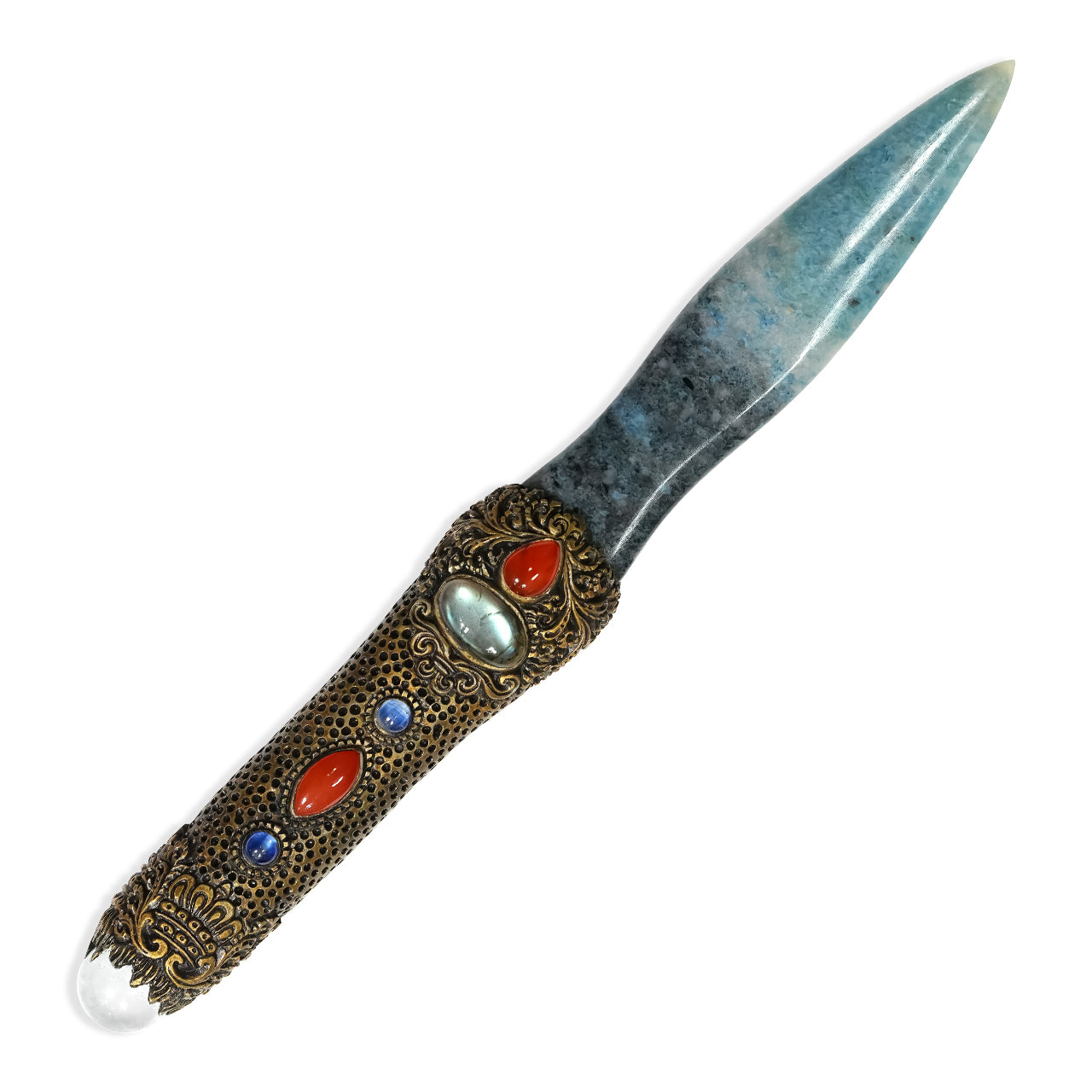 Trolleite Dagger and carved clay handle 30cm