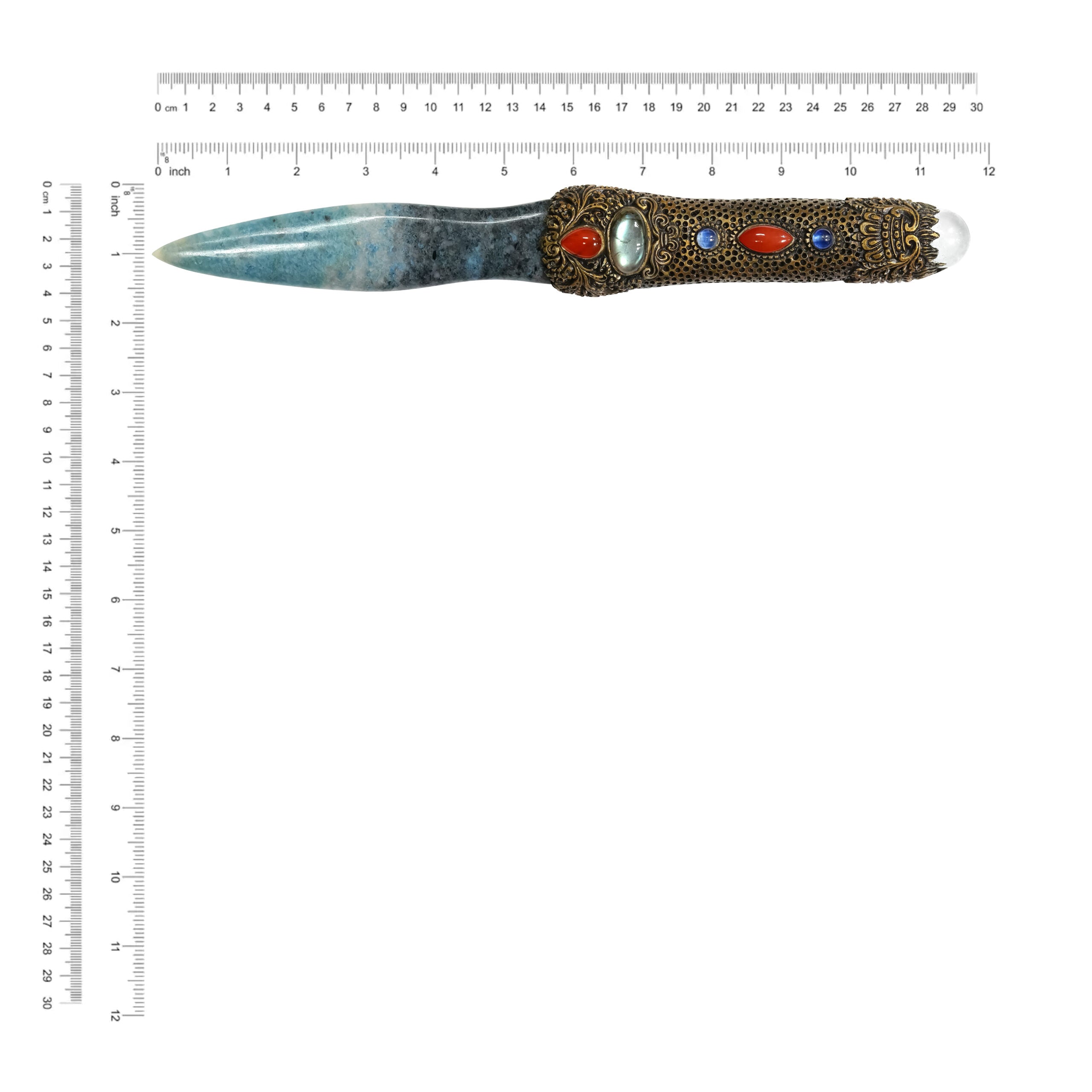 Trolleite Dagger and carved clay handle 30cm