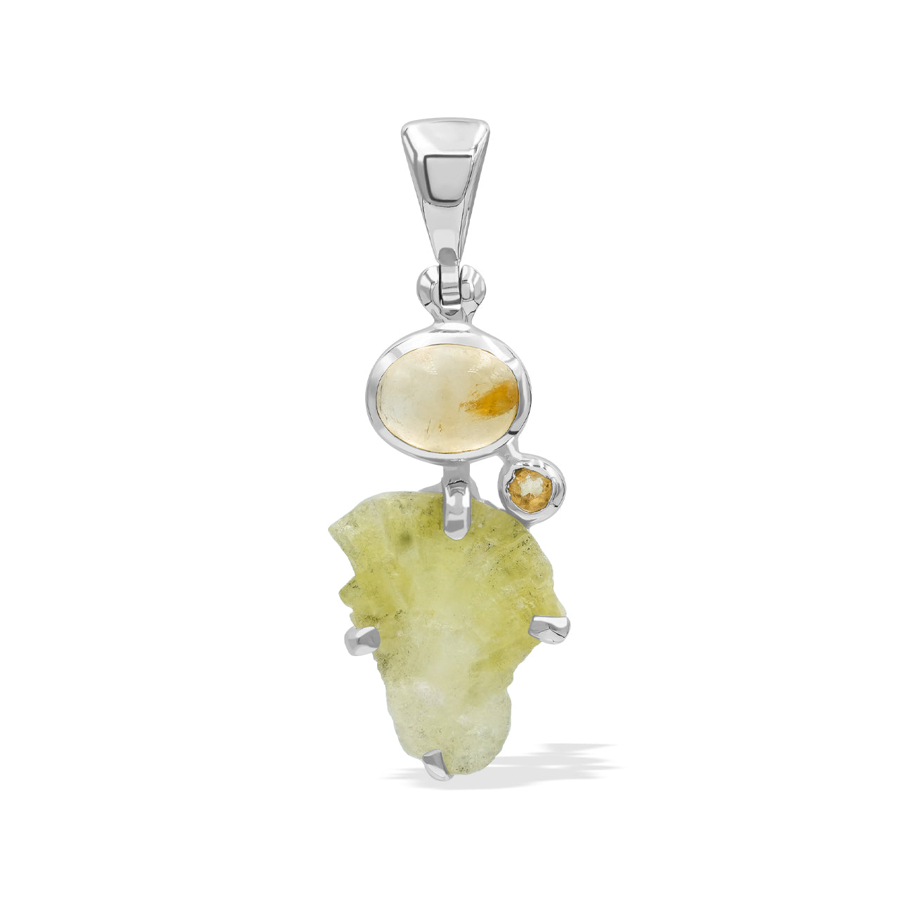 Mix Gems Pendant: Citrine &amp; Brucite