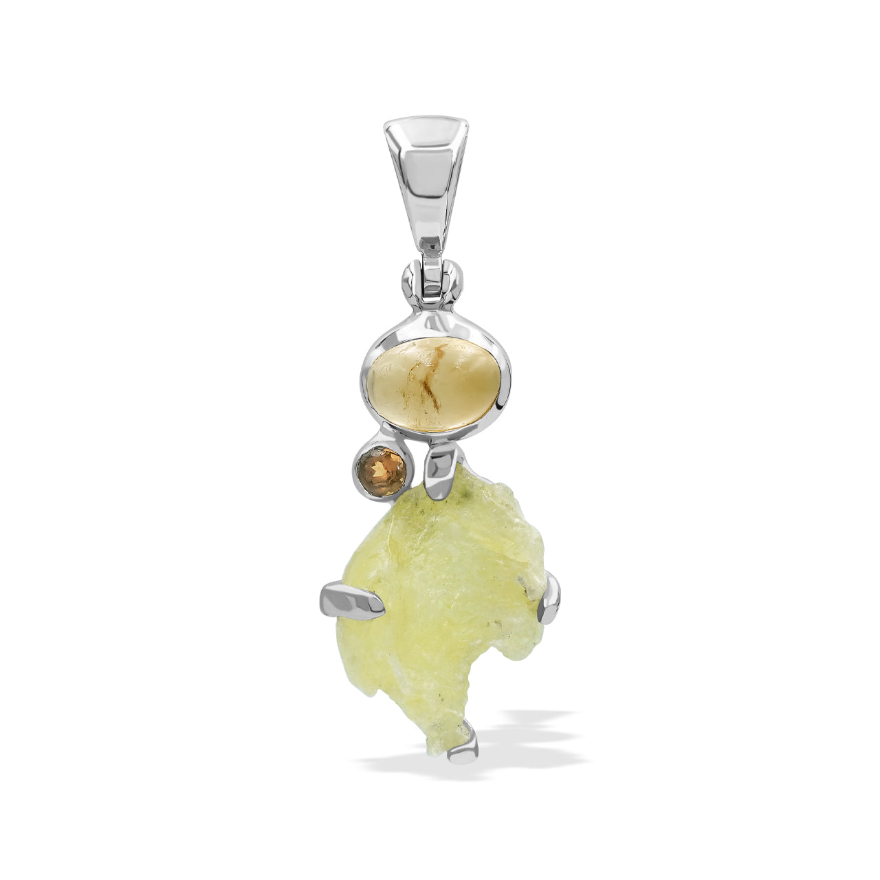 Mix Gems Pendant: Citrine &amp; Brucite