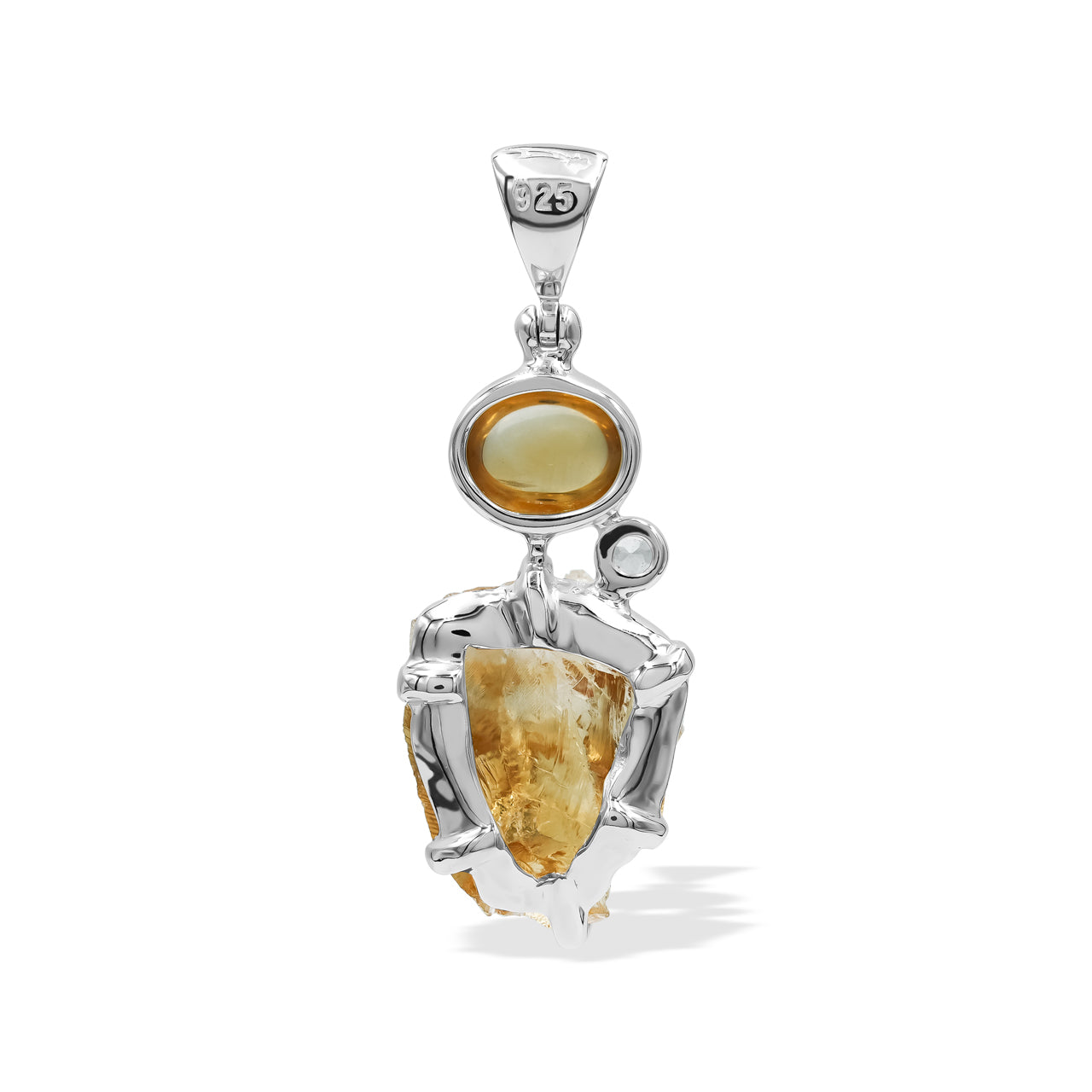 Citrine and White Topaz Pendant