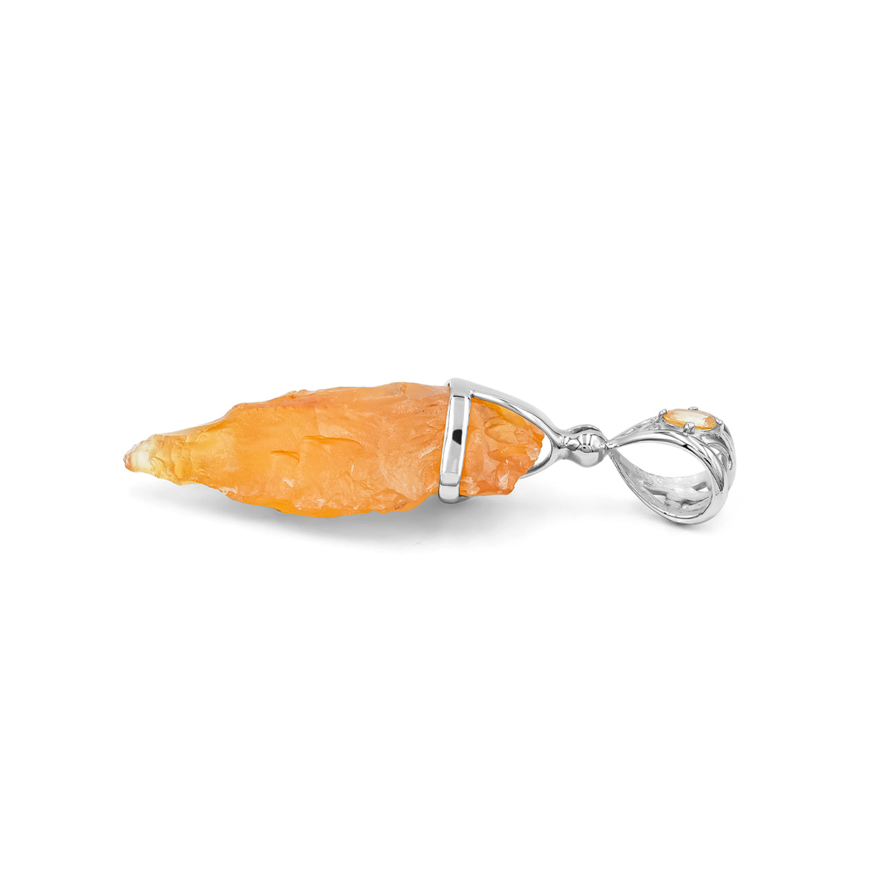 Carnelian Arrowhead Pendant in Sterling Silver