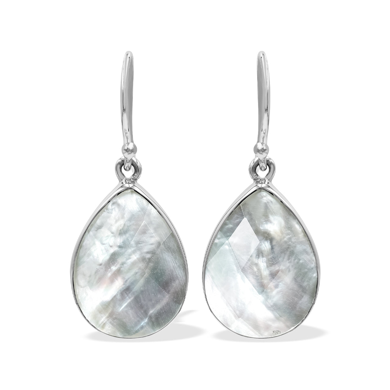 Faceted Mother of Pearl Earring