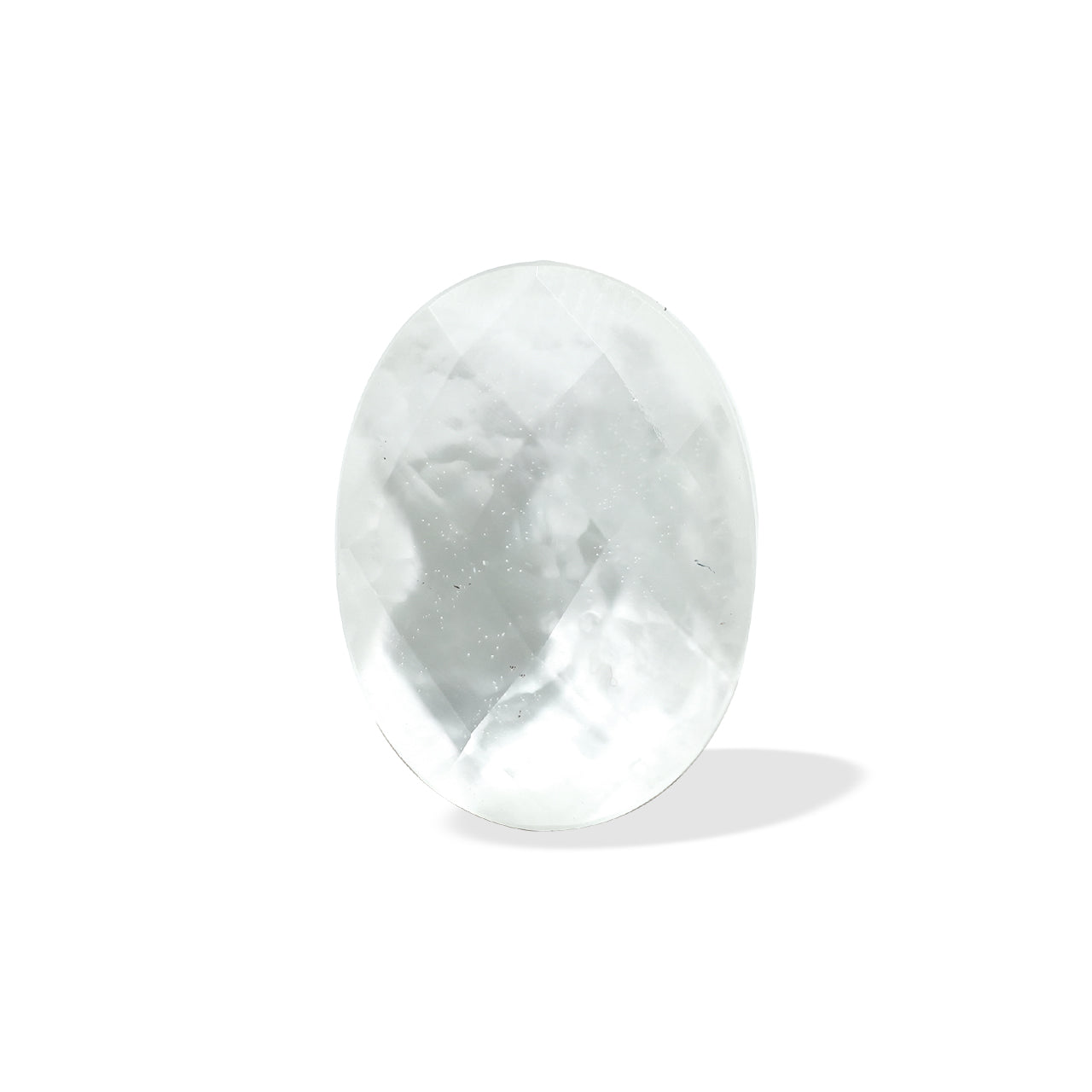 MOP and Quartz Doblet Oval Shape 16x12 mm