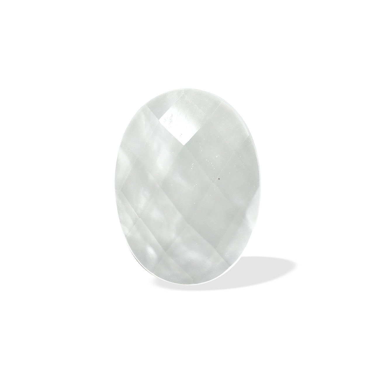 MOP and Quartz Doblet Oval Shape 16x12 mm