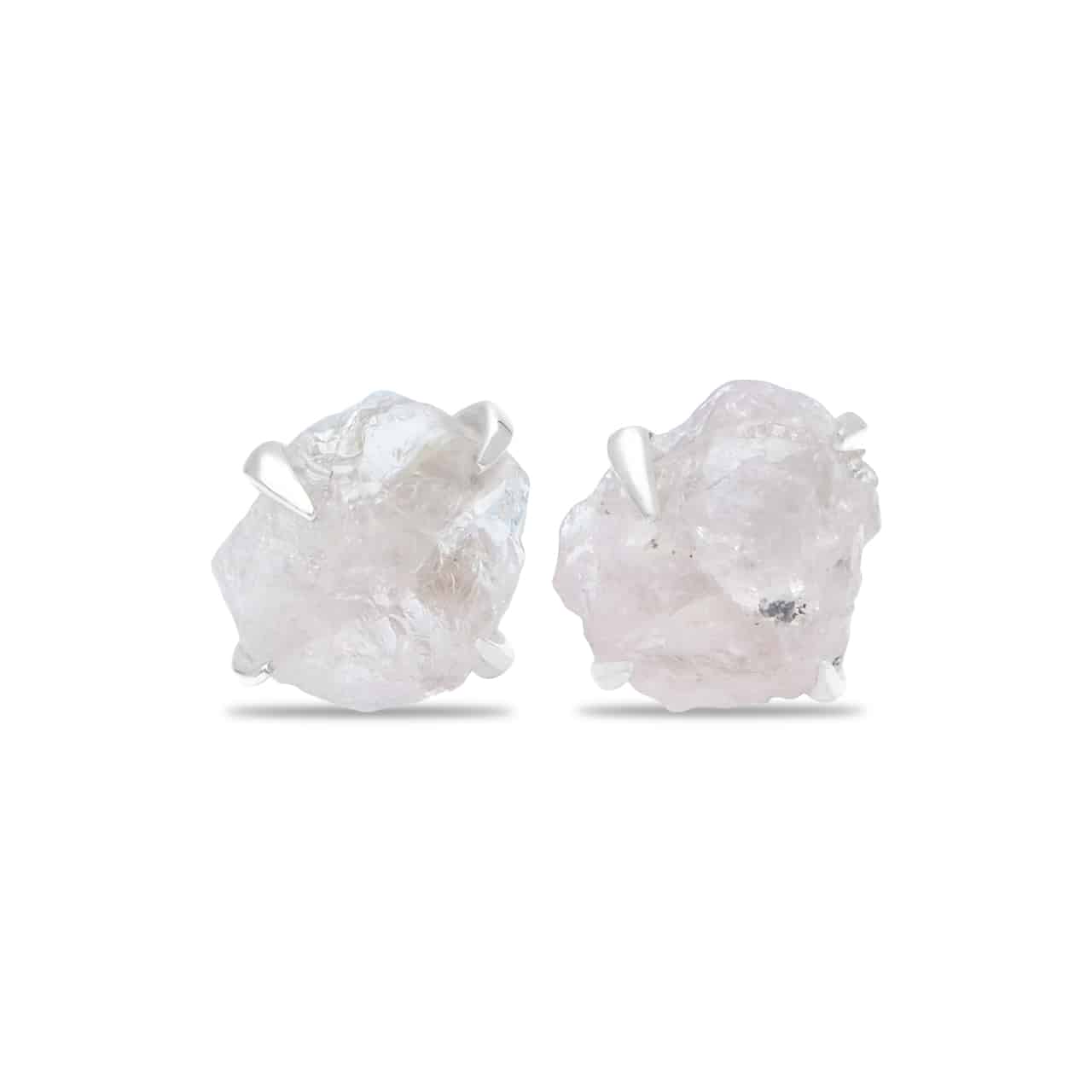 Morganite Prong Set Post Style Earrings