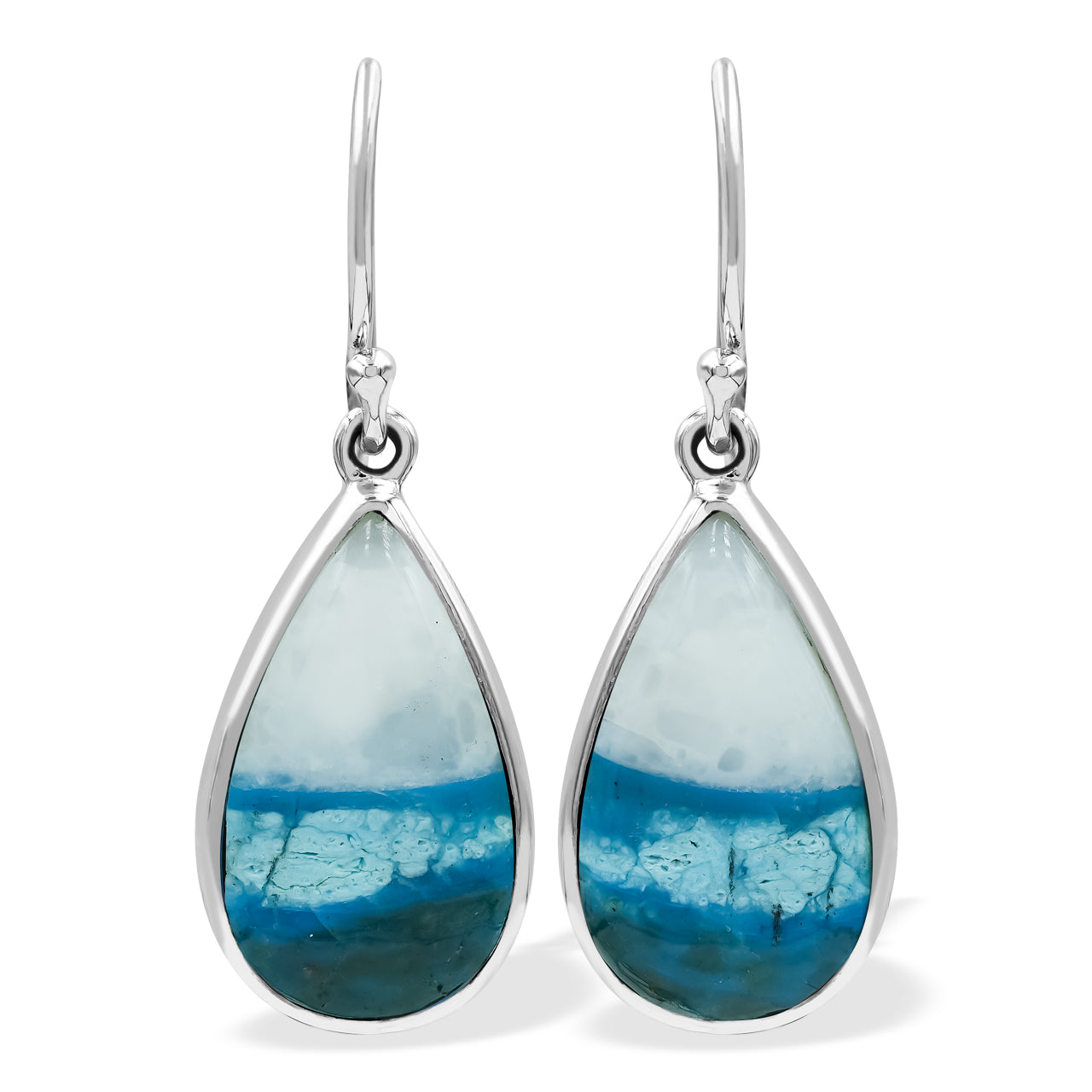 Peruvian Blue Opal Earrings