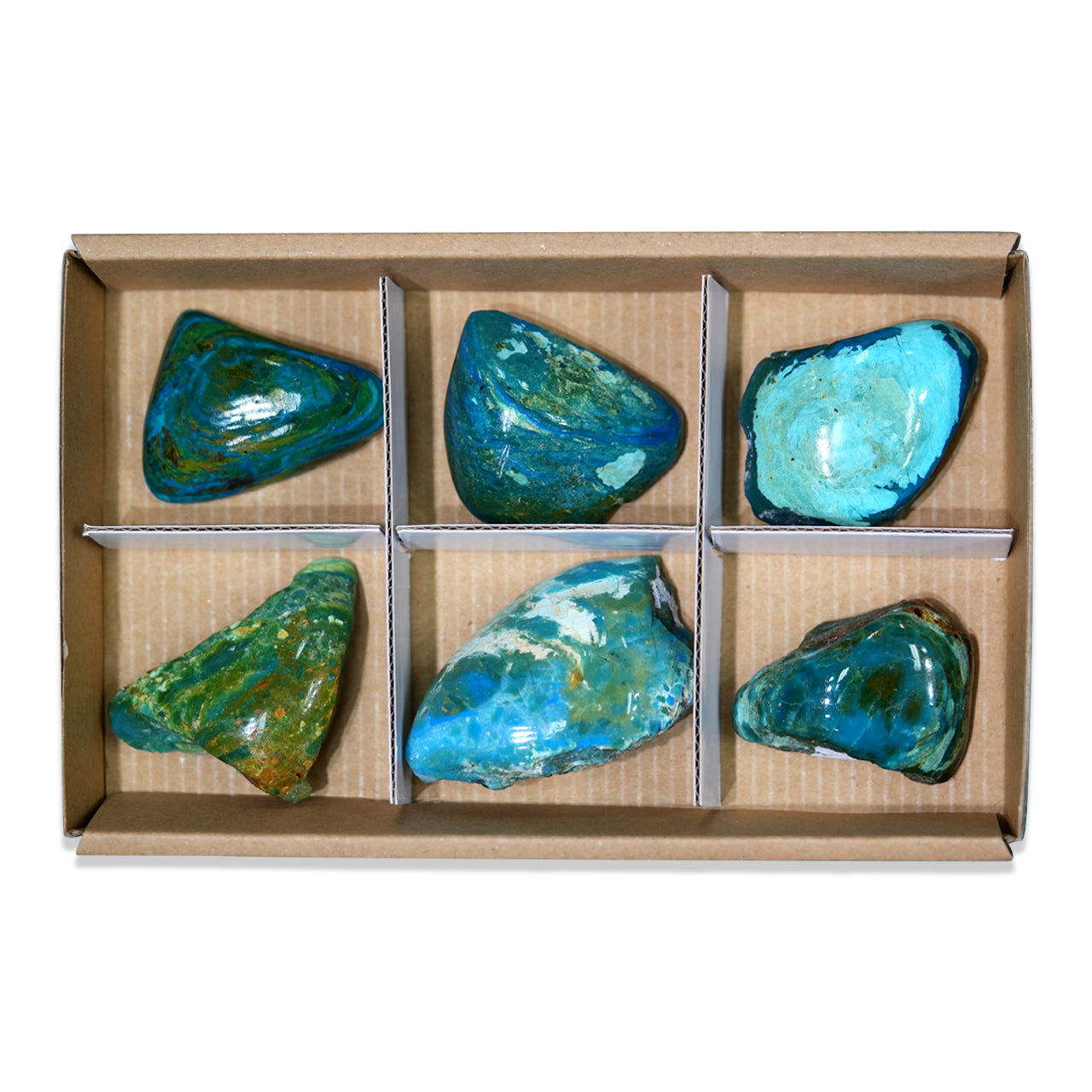 Peruvian Blue Opal Collector 300 grams - 6 pieces