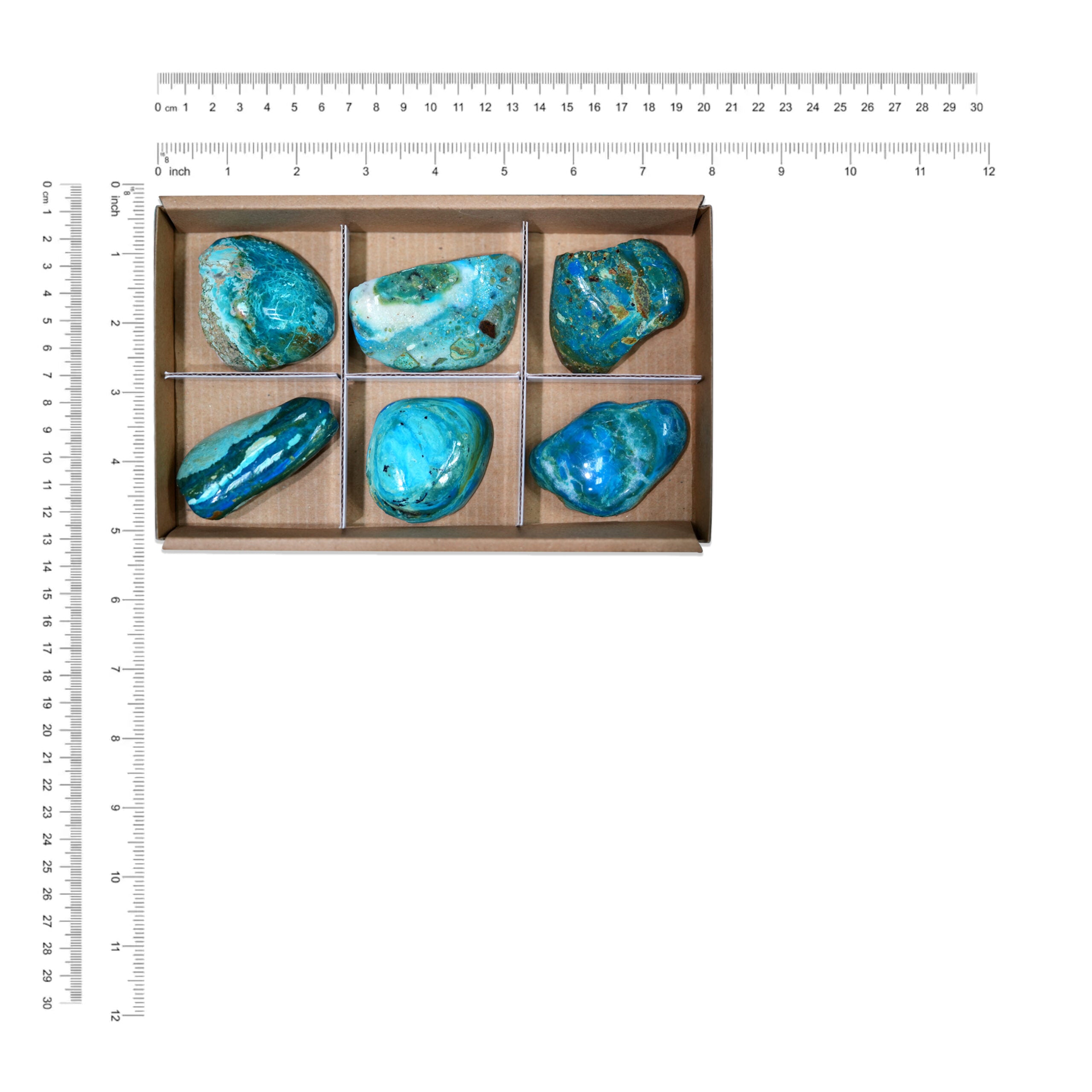 Peruvian Blue Opal Collector 300 grams - 6 pieces