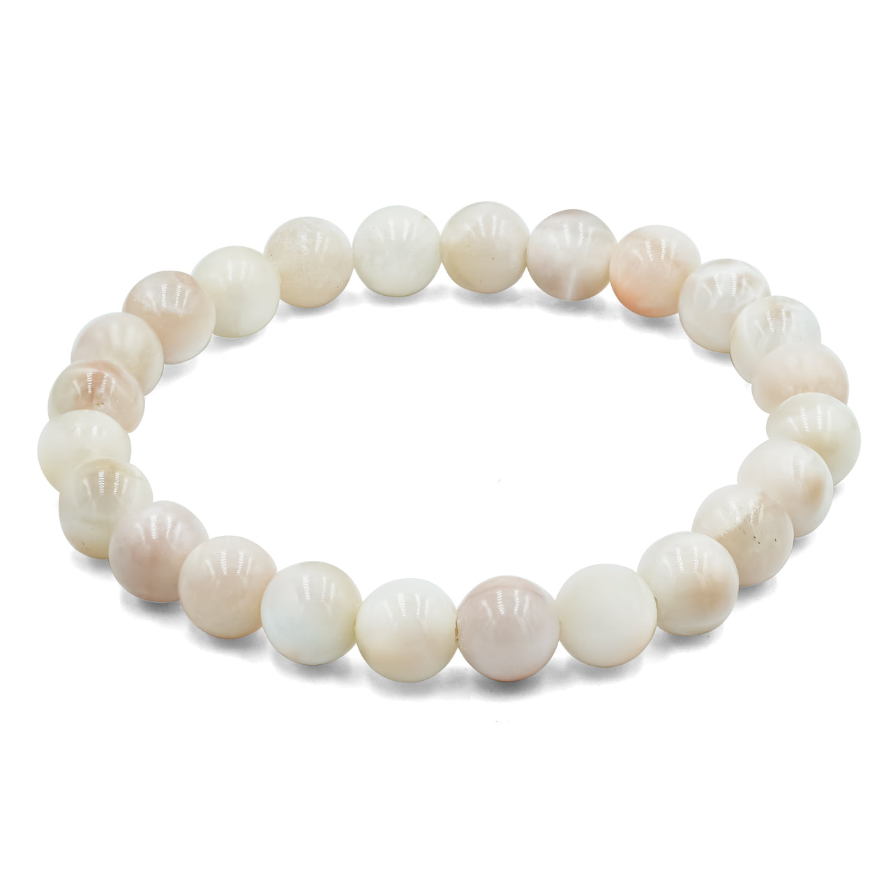 Pink Natrolite 8mm Bead Bracelet