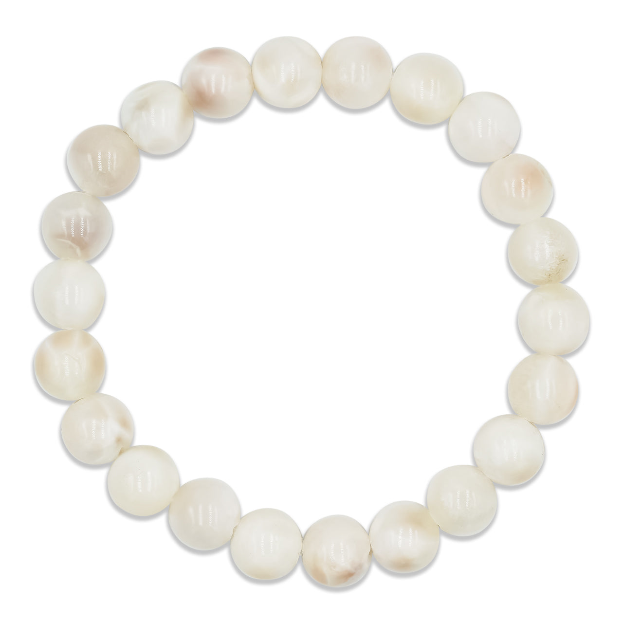 Pink Natrolite 8mm Bead Bracelet