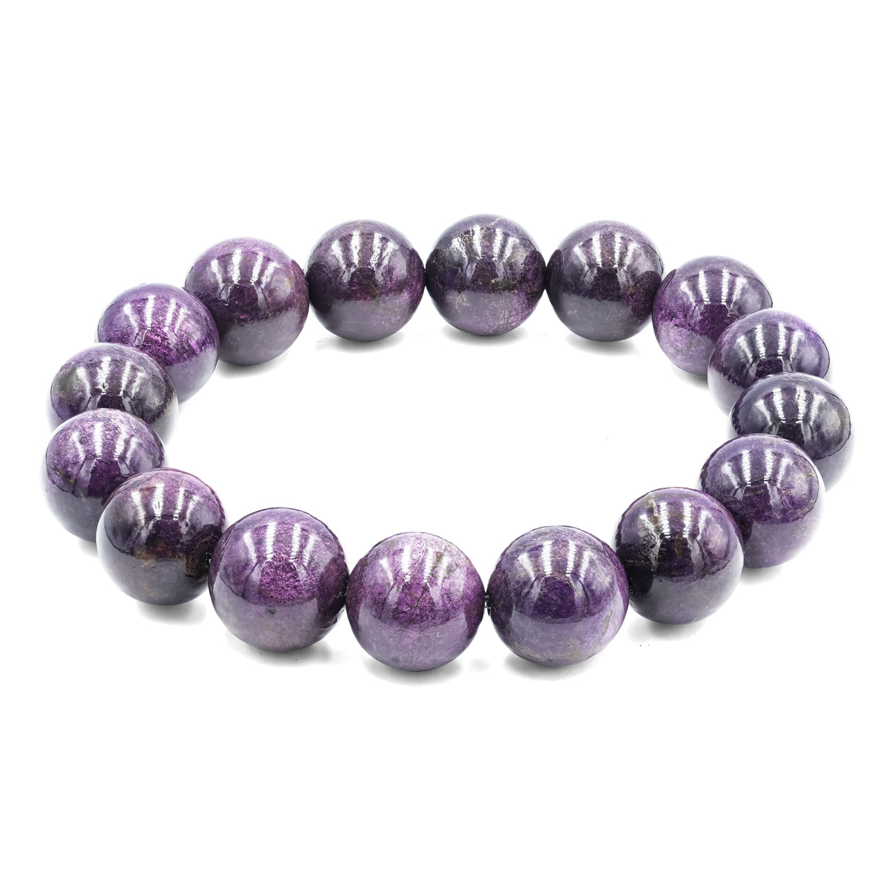 Purpurite Beaded Elastic Bracelet