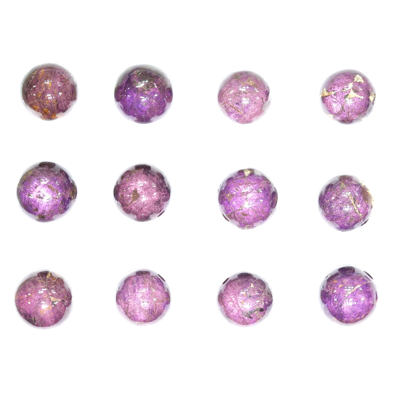 12 pieces of Purpurite Sphere.