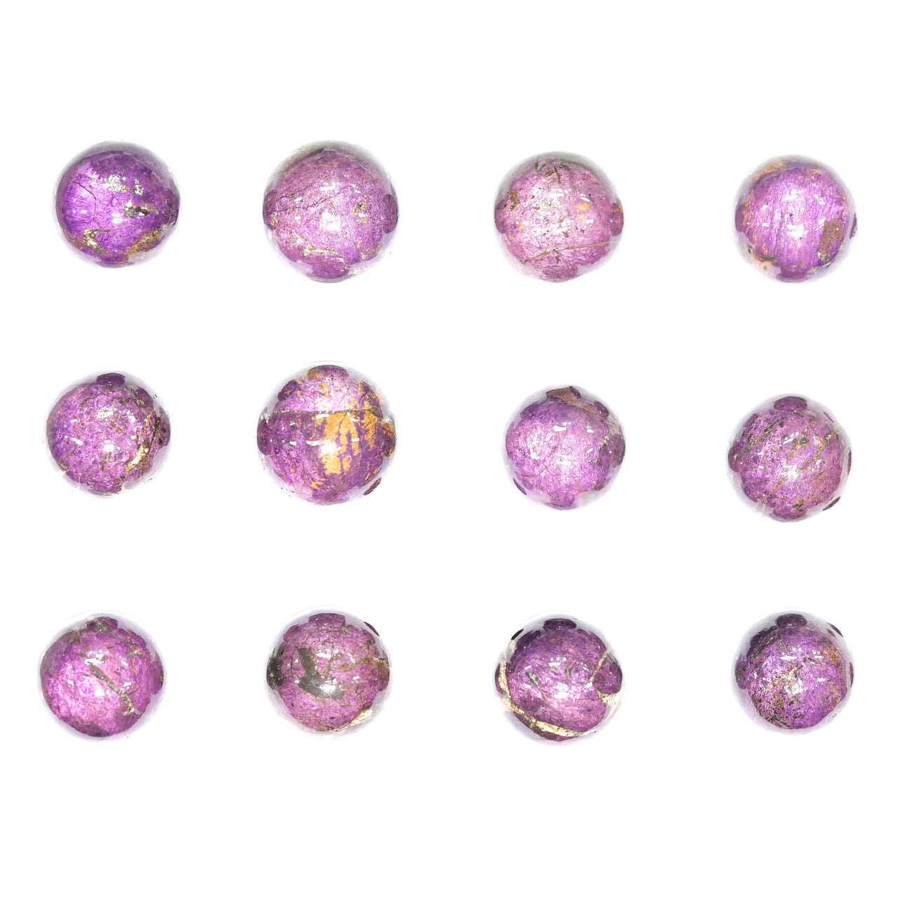 12 pieces of Purpurite Sphere.