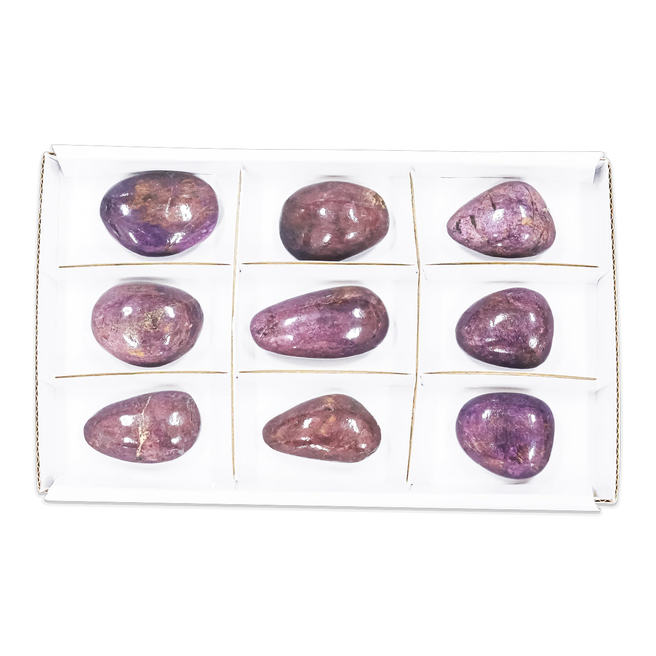 Purpurite freeform palm stone