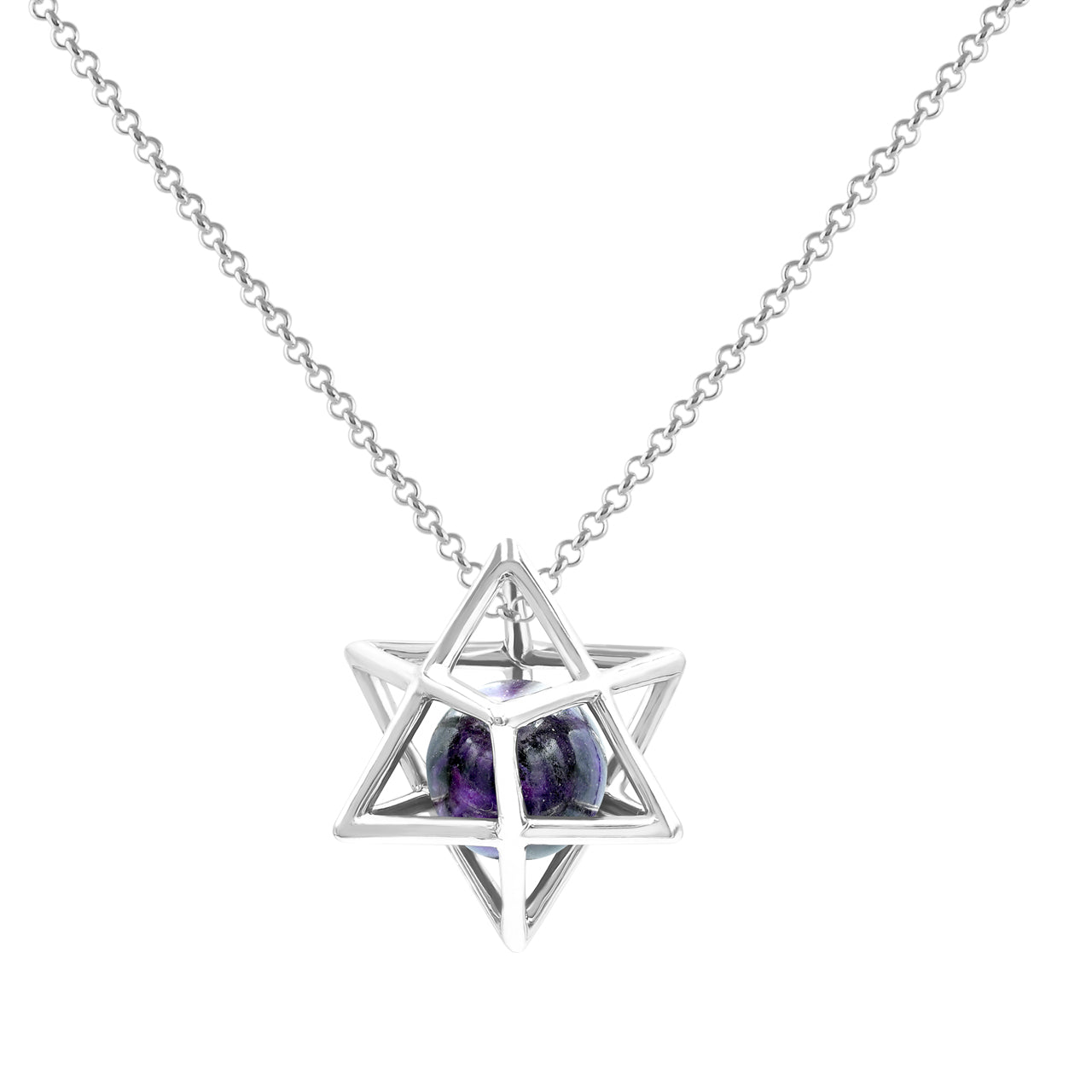 Purpurite Merkabah Pendant