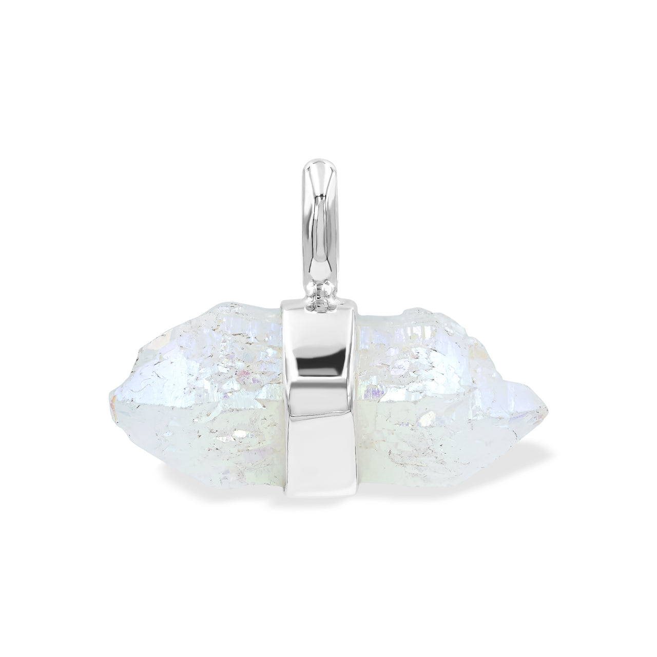 Pendant SI OPAL Quartz Crystal with Silver Band