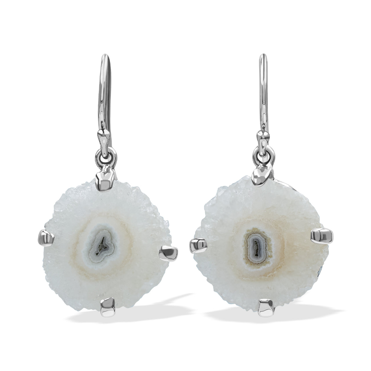 Quartz Rosettes Prong Set Earrings