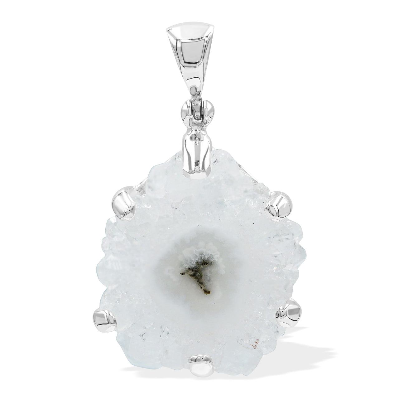 Quartz Rosettes Prong Set Pendant