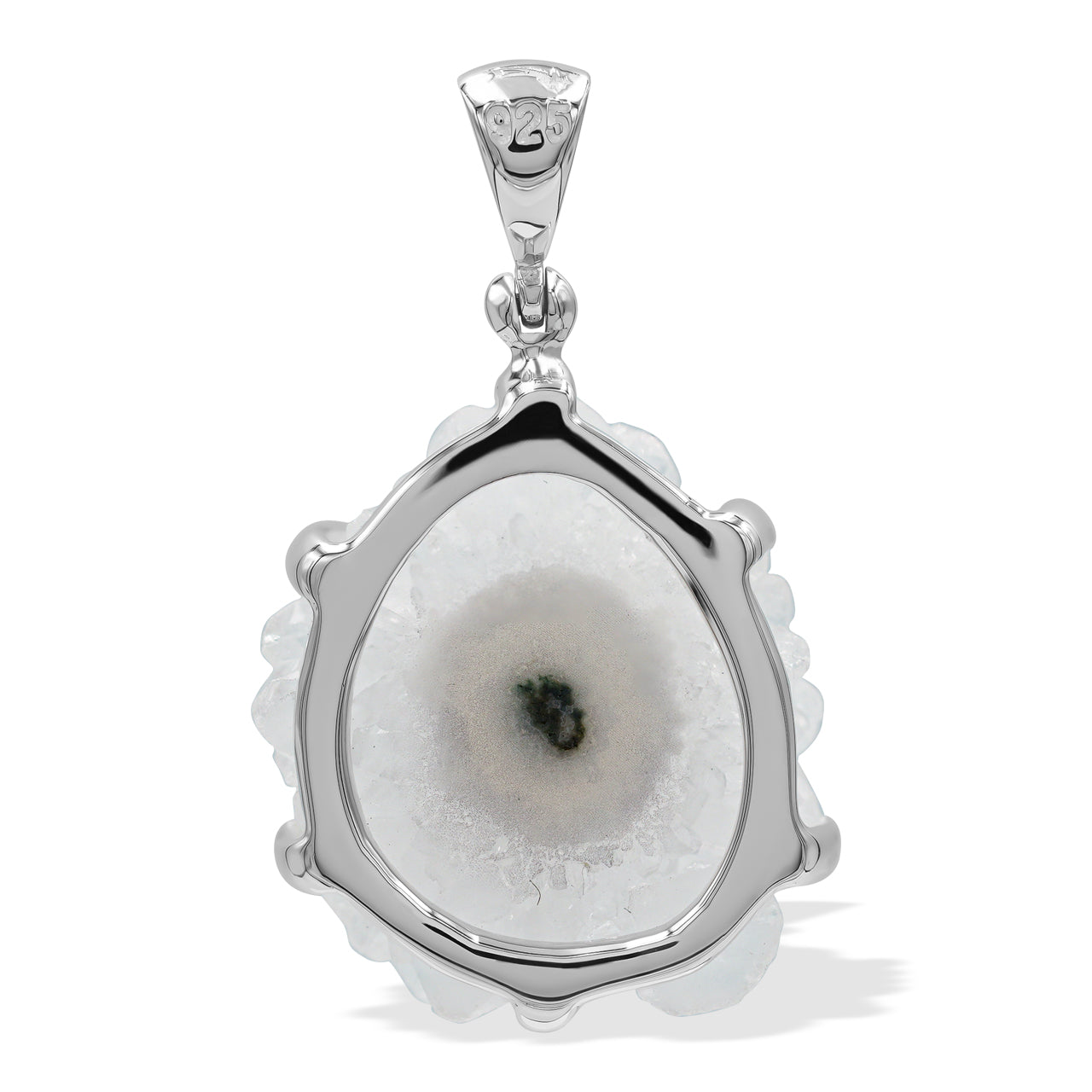 Quartz Rosettes Prong Set Pendant