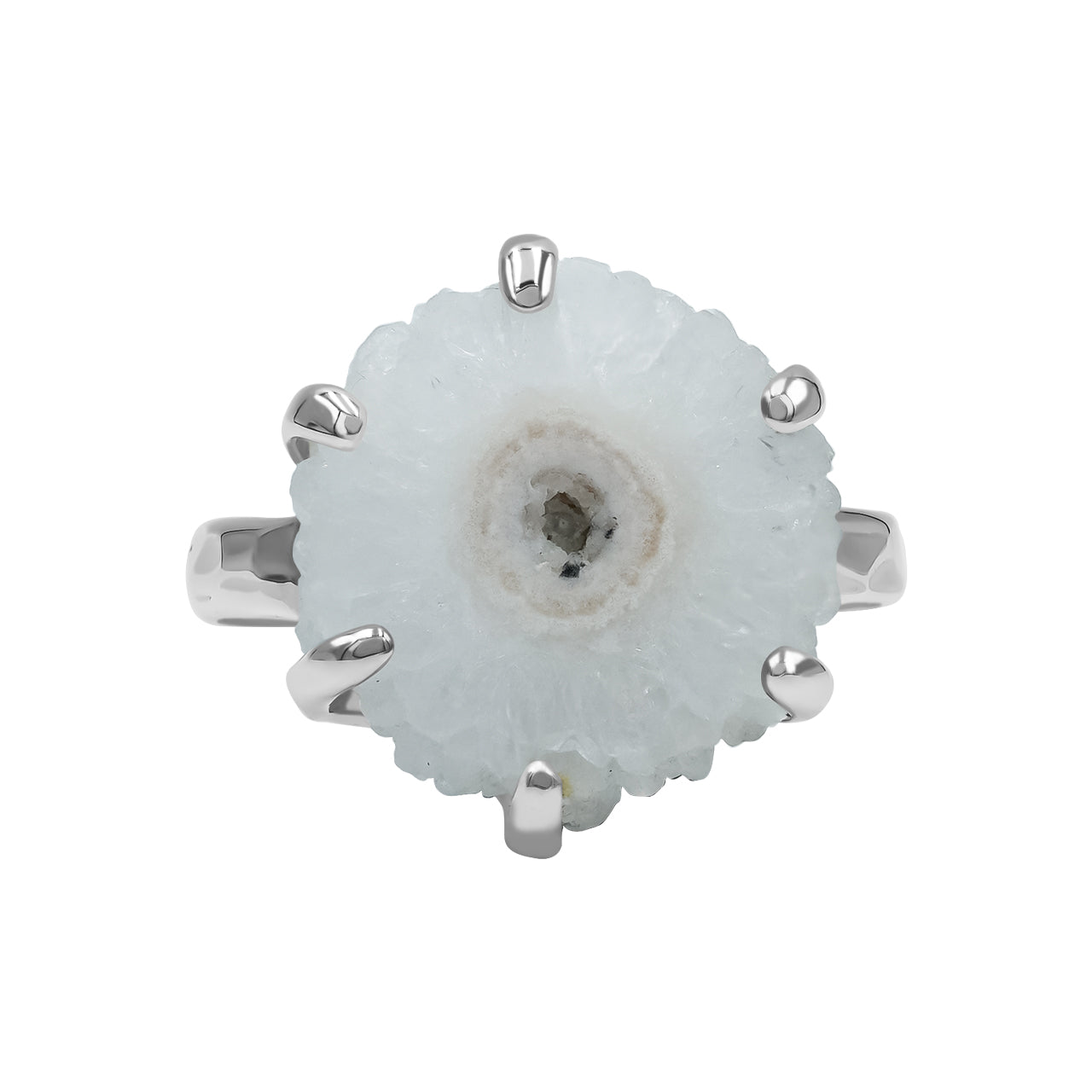 Quartz Rosettes prong Set Ring