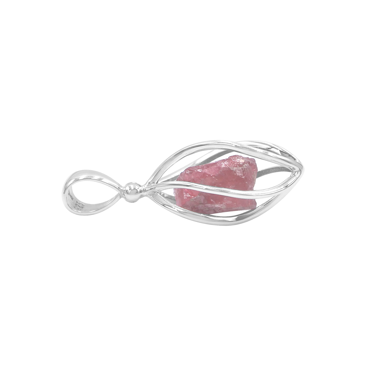 Rhodonite Rough Cage Setting Pendant