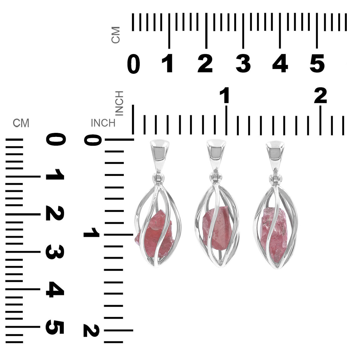 Rhodonite Rough Cage Setting Pendant